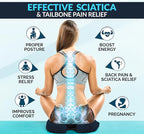 ComfiLife Gel Enhanced Seat Cushion – Office Chair Cushion – Non-Slip Gel & Memory Foam Coccyx Cushion for Tailbone Pain - Desk Chair Car Seat Cushion Driving - Sciatica & Back Pain Relief (Navy)