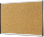 Quartet Bulletin Board, 24" x 14", Corkboard, Cubicle, Arc, Aluminum Frame (ARCB2414)