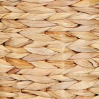 YANGQIHOME Wicker Trash Can with Lid, Water Hyacinth Garbage Can, Handwoven Wicker Waste Basket in Bathroom, Bedroom, Office, Living Room, Laundry Room, Blanket Basket 3.8 Gallon