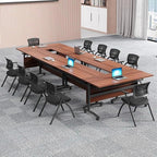 Conference Table, Folding Conference Tables Modern White, Conference Room Table with Wheels, 2-10 People for Office, Meeting Room (6, 1619YHT, 61IN)