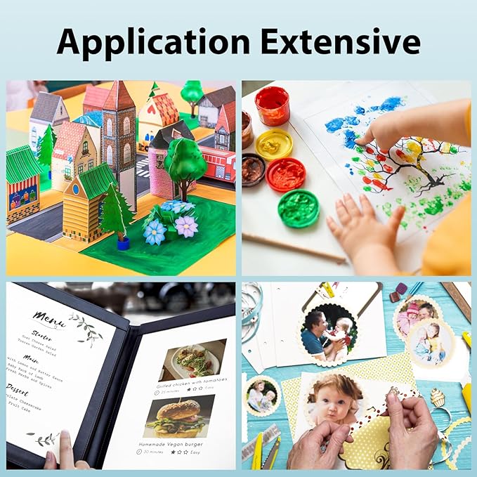 OcePor 100 Sheets White Cardstock 8.5” x 14”, 92lb/250gsm Black Card Stock, Thick Card Stock Paper, Heavy Cardstock Paper for Printer, Resume, Scrapbooks, Art, Crafts, Business Cards