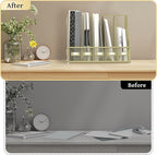 SUPEASY Desk Organizers Metal Desk Magazine File Holder with 5 Vertical Compartments Rack File Organizer for Office Desktop, Home Workspace, Golden Yellow