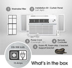 LG 24,500 BTU Smart Window Air Conditioner, 230/208V, Cools Room up to 1560 Sq. Ft. for Bedrooms, Living Room, Apartments, with Remote, 3 Fan Speeds, 24-Hour Timer, White