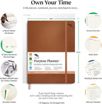 Roterunner 2025 B5 Purpose Planner Notebook 7.5'x9.8' Undated Daily Weekly Monthly Productivity Goal Setting Tool for Work Home ADHD Planner Adults Self Care Journal