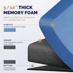 FEATOL Anti Fatigue Mat Floor Mat, Extra Thick Standing Office Desk Mat Memory Foam Cushioned Anti Fatigue Ergonomic Kitchen Mats Comfort Standing Pad NOT PVC 9/10 Inch Thick (Blue, 20x59x9/10-Inch)
