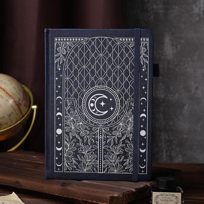 TIEFOSSI Bullet Dotted Journal Notebook, 160gsm 256 Numbered Thick Paper, A5 Hardcover Dotted Grid Diary for Women Men Work Writing, Bullet Dot Journaling, Drawing, 5.8 x 8.3 in