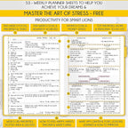 Life Planner - Undated Daily, Weekly & Monthly Planner with Budget Section | A 12 Month Journey to Increase Productivity & Happiness | Life Organizer & Gratitude Journal - Horizontal Format