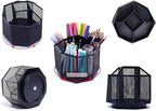 Exerz Desk Organiser/Mesh Desk Tidy Candy/Pen Holder/Multifunctional Organiser 360 Rotating
