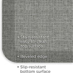 NewLife by GelPro Ergo-Foam Cushioned Anti-Fatigue Standing Kitchen Floor Mat, Padded Stain-Resistant, Waterproof, Non-Slip Comfort Padded Desk/Office Mat - 20" x 48", Tweed Grey Goose