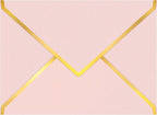 60 Pack Gold Envelopes 5x7 Bulk Pink, 250G Pearled Cardstock A7 Envelopes for Invitations Business Mailing Envelope with Gold Foil Border, A6 4x6 Envelopes for Wedding Baby Shower Cards