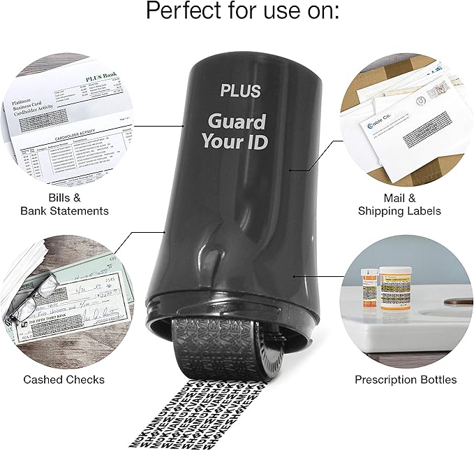 Guard Your ID Advanced Security Roller 2.0 for Identity Theft Prevention Stamping Black