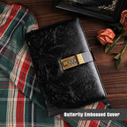 TIEFOSSI Diary with Lock for Women Girls, Lined Locked Journal, Butterfly Journal Notebook with Pen and Bookmark, A5 Refillable Locking Journals for Writing, 224 Numbered Pages