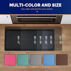 FEATOL 2 Packs Anti Fatigue Mats for Kitchen Floor – 9/10 Extra Thick Standing Cushioned Desk Mat Memory Foam, Ergonomic Floor Padded at Home, Kitchen, Office, Garage – NOT PVC (17" x 24", Black)