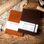 CAGIE B5 Journal Notebook for Men Women 320 Pages 100 Gsm Paper Vintage Journaling Notebooks A5 Hardcover Leather Journals for Writing Travel Work Note Taking Diary, 7.6x10 In, Dark Brown