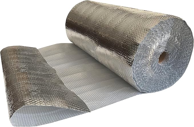 USA Reflective Insulation Bubble Roll, 48" Width x 125' Length, Bubble Pack, Colder Climates, One-Sided Thermal Bubble Roll, Radiant Barrier Bubble Wrap