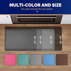 FEATOL Anti Fatigue Mat Floor Mat, Extra Thick Standing Office Desk Mat Memory Foam Cushioned Anti Fatigue Ergonomic Kitchen Mats Comfort Standing Pad NOT PVC 9/10 Inch Thick (Grey, 20x59x9/10-Inch)