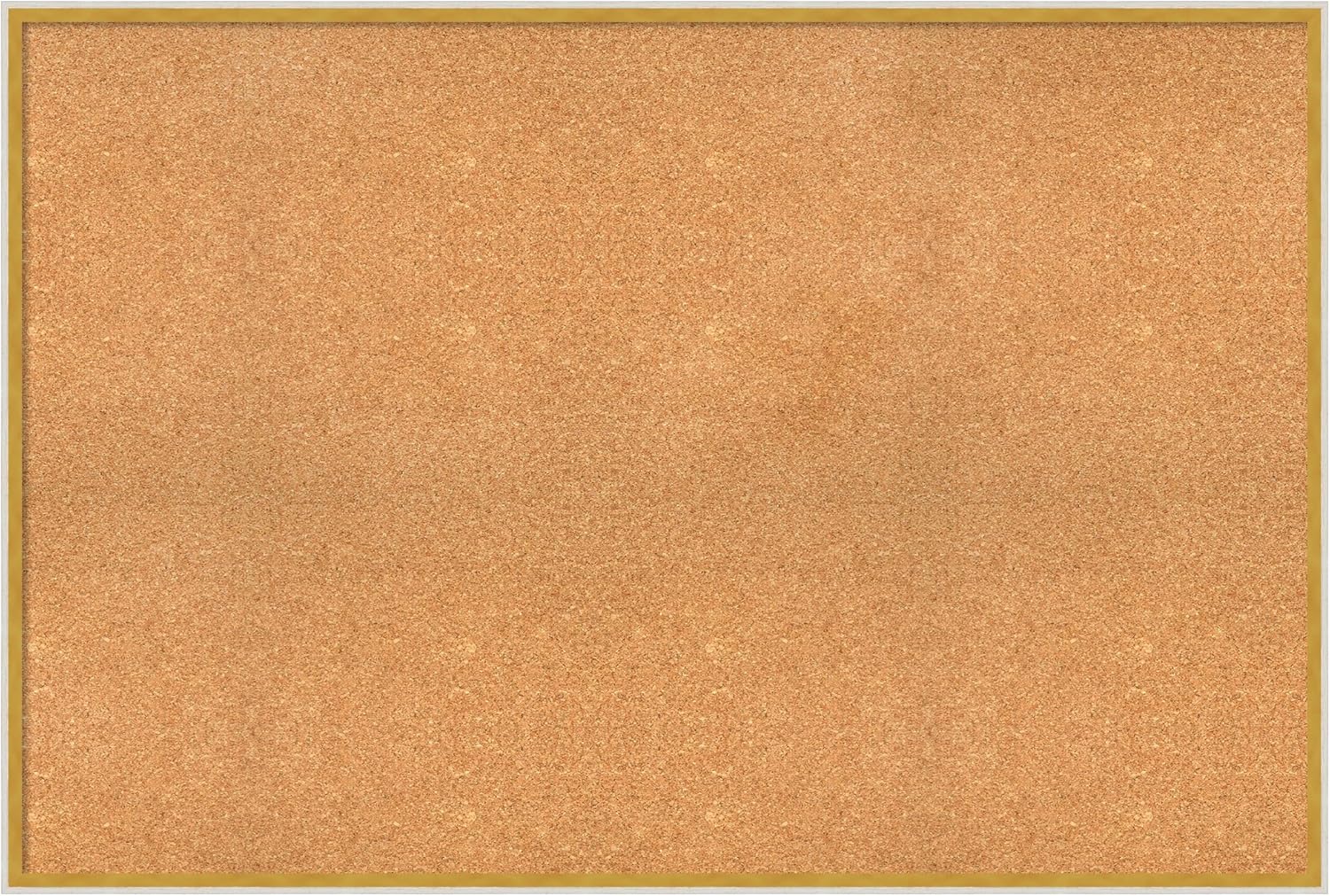 Amanti Art Natural Cork Board for Wall, 33x49 Vision Board with White Frame, Oversize Corkboard Office Decor for Home Organization, Modern Corkboard Pinboard to Display Items for Home Organization in