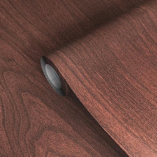 GSCIT Club Cherry Wallpaper, 24 inch X 25ft Self Adhesive Wood Grain Repair Tape Patch for Tables, Chairs, Baseboards, Doors, Windows, Floors, Handicraft DIY.