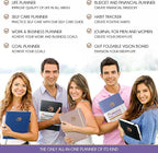 Life Planner - Undated Daily, Weekly & Monthly Planner with Budget Section | A 12 Month Journey to Increase Productivity & Happiness | Life Organizer & Gratitude Journal - Horizontal Format