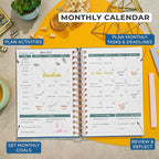 Clever Fox Planner 2nd Edition Spiral – Colorful Weekly & Monthly Goal Planner, Time Management & Productivity Organizer, Undated (Mystic Blue)