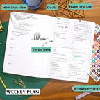 Legend Planner PRO – Deluxe Weekly & Monthly Life Planner to Increase Productivity and Hit Your Goals. Time Management Organizer Notebook – Undated – 7 x 10" Hardcover + Stickers – Rose Gold