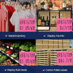 Perco Fluorescent Pink Pricing Labels for Monarch 1136 Price Gun - Case of 8 Sleeves, 112,000 Pricemarking Labels Value Pack