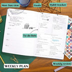 Legend Planner PRO – Deluxe Weekly & Monthly Life Planner to Increase Productivity and Hit Your Goals. Time Management Organizer Notebook – Undated – 7 x 10" Hardcover + Stickers – Mystic Blue