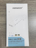 USB C Docking Station Dual Monitor for Dell/HP/Lenovo/Surface Laptop, 14 in 1 Triple Display Hub Multiple Adapter, Dongle with 2 HDMI 4K+VGA+5 Port+100W PD Charger+Ethernet+SD/TF+Audio