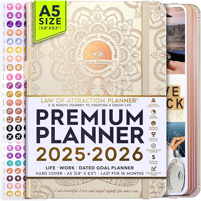 2025-2026 Planner Weekly and Monthly | 16-Month Life Planner to Increase Focus & Productivity | Reduce Overwhelm & Achieve Your Biggest Goals | Include Gift Box & Stickers | Sep 2025-Dec 2026