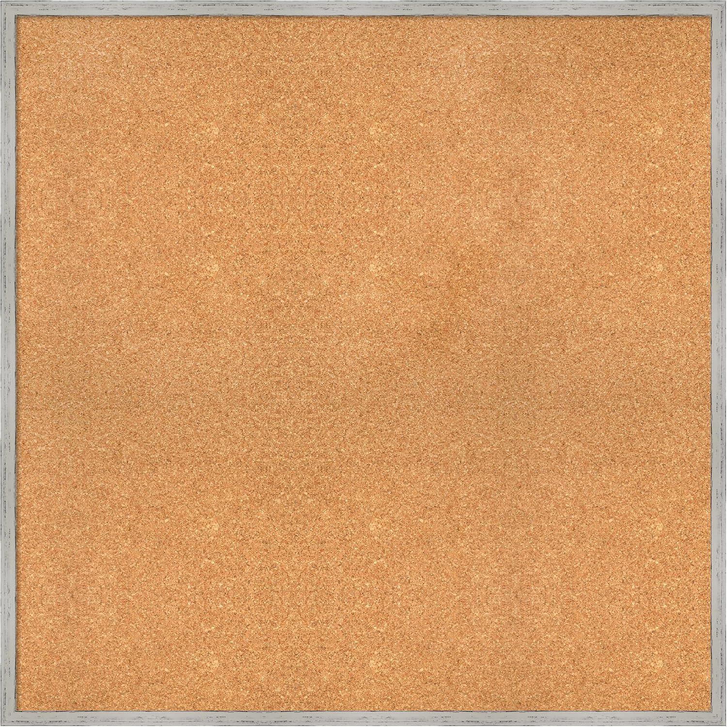 Amanti Art Natural Cork Board for Wall, 35x35 Vision Board with White Frame, Oversize Corkboard Office Decor for Home Organization, Cottage Corkboard Pinboard to Display Items for Home Organization