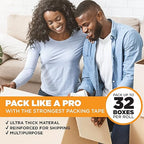 Tape King Clear Packing Tape - 60 Yards Per Roll (36 Rolls) - 1.88 Inch Wide Stronger & Thicker 2.7mil, Heavy Duty Adhesive Industrial Depot Tape for Moving Packaging Shipping, Office & Storage