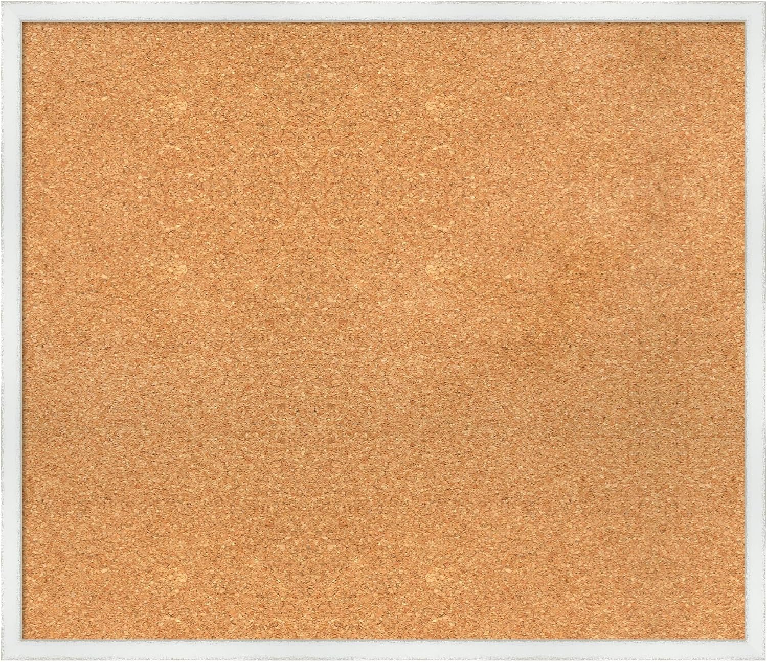 Amanti Art Natural Cork Board for Wall, 25x29 Vision Board with White Frame, Large Corkboard Office Decor for Home Organization, Country Rustic Corkboard Pinboard to Display Items for Home