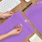Geyee 100 Pcs Clasp Manilla Envelopes 10 x 13 Inch Gummed Colored Envelopes for Storing or Mailing for Home Office Business Supplies(Purple)