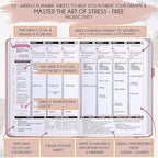 Law of Attraction Planner – Undated Hourly, Weekly & Monthly Goal Setting Planner, 12-Month to Increase Productivity | Life & Gratitude Journal, Include Foldable Vision Board, Gift Box & Stickers