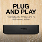 Seagate Portable 1TB External Hard Drive HDD – USB 3.0 for PC, Mac, PlayStation, & Xbox, 1-Year Rescue Service (STGX1000400) , Black