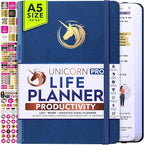 Life Planner - Undated Daily, Weekly & Monthly Planner with Budget Section | A 12 Month Journey to Increase Productivity & Happiness | Life Organizer & Gratitude Journal - Horizontal Format