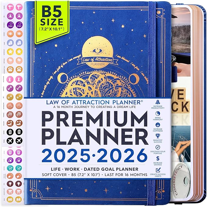 2025-2026 Planner Weekly and Monthly | 16-Month Life Planner to Increase Focus & Productivity | Reduce Overwhelm & Achieve Your Biggest Goals | Include Gift Box & Stickers | Sep 2025-Dec 2026