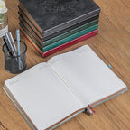 ZXHQ A4 360 Pages Lined Journaling Notebooks with Pen, Journals for Women Men Writing Notebook, Brown Edge, Hardcover, A4 Size 8.5'' x11'' Grey