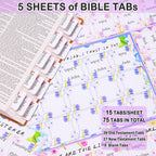 Bible Study Supplies for Women & Journaling Kit - Pencil Case, 12 Colored Highlighters No Bleed, 75 Index Bible Tabs, A5 Notebook, 16 Gel Pens & 4 Transparent Notes - Christian Gifts, Green Daisies