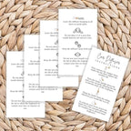 Car Diffuser Instruction Cards | Physical Printed 2" x 3.5" inches Business Card Size | Car Diffuser Supplies | White with Black Design