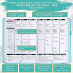 Hourly Planner – Undated Weekly & Monthly Goal Setting Planner, 12-Month to Increase Productivity | Life & Gratitude Journal, Include Foldable Vision Board, Gift Box & Stickers