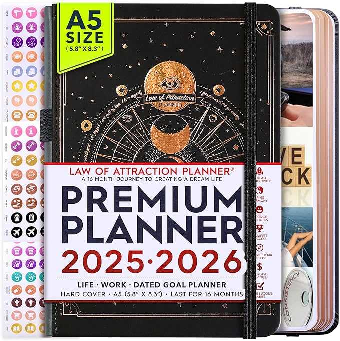 2025-2026 Planner Weekly and Monthly | 16-Month Life Planner to Increase Focus & Productivity | Reduce Overwhelm & Achieve Your Biggest Goals | Include Gift Box & Stickers | Sep 2025-Dec 2026