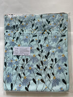 LParkin Daisy Flower Embroidery Book Sleeve with Zipper for Readers Protector Cover Gift for Book Lovers, 11x 8.5 Inch Washable Fabric, Daisy Blue