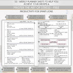 Life Planner - Undated Daily, Weekly & Monthly Planner with Budget Section | A 12 Month Journey to Increase Productivity & Happiness | Life Organizer & Gratitude Journal - Horizontal Format