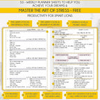 Life Planner - Undated Daily, Weekly & Monthly Planner with Budget Section | A 12 Month Journey to Increase Productivity & Happiness | Life Organizer & Gratitude Journal - Horizontal Format