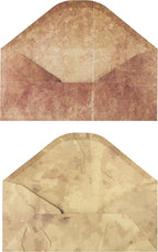 Vintage Envelopes - Classic Aged Envelopes in 6 Unique Designs - Old Looking, Antique Style - 4 x 8.7 inches (48 Pack)