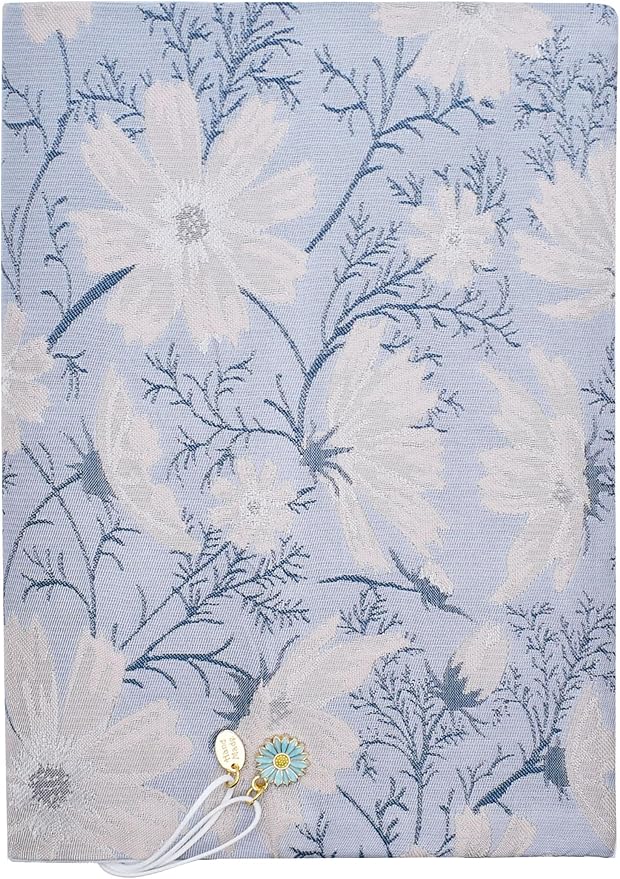 BLBMH A5 Book Covers for Paperbacks Book Cover Fit for 5.5x8.3 inch Adjustable Book Sleeve Cover for A5 Diary Books Fabric Softcover Protector for Notebook - Daisy