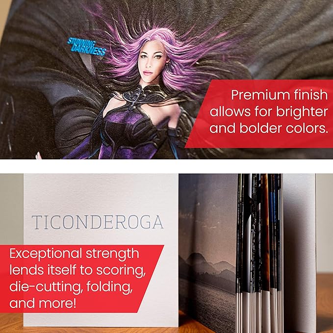 Accent Opaque White 8.5” x 11” Cardstock Paper, 100lb, 271gsm – 200 Sheets (1 Ream) – Premium Smooth Heavy Cardstock, Printer Paper for Invitations, Cards, Menus, Business Cards – 1188091R