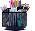 Exerz Desk Organiser/Mesh Desk Tidy Candy/Pen Holder/Multifunctional Organiser 360 Rotating