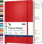 Roterunner Purpose Planner Notebook B5 7.5”x9.8” Undated 2025 Daily Weekly and Monthly Productivity Goal Setting Tool for Work Home ADHD for Adults Self Care Journal